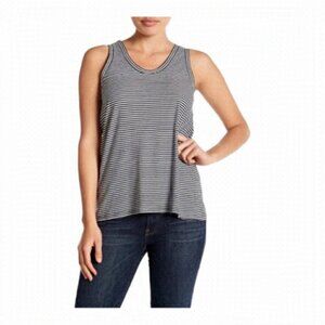 Susina Striped Cinch Back Tank Top Size XL